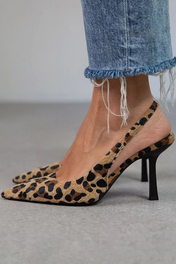 Chaussures à talons avec imprimé animal