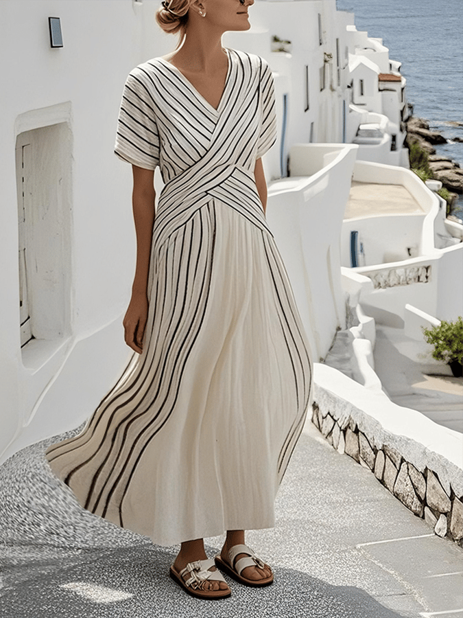 Robe à rayures larges pour femmes