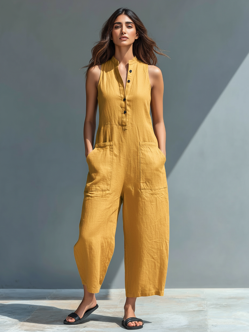 Ensemble en lycra minimaliste sans manches avec col montant MDZ2725A5Y
