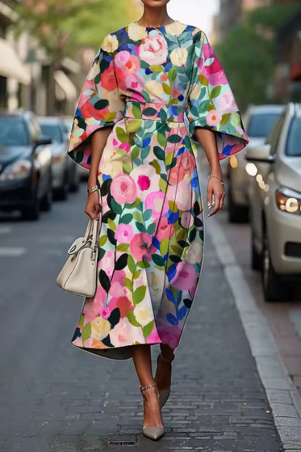 Céleste - Robe à fleurs élégante