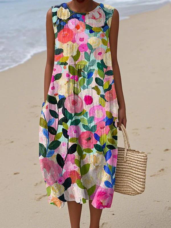 Abe | Robe midi fleurie